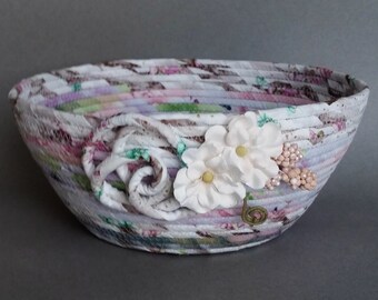 Coiled Basket, Dogwood Flower