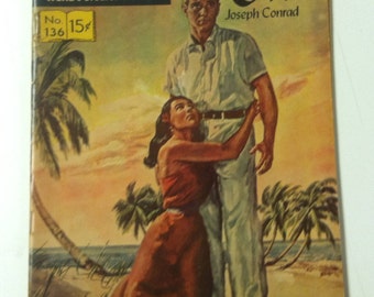 Vintage 1950's 1957 Classics Illustrated No. 135 15 Cents Lord Jim by Joseph Conrad Comic Book Graphic Novel