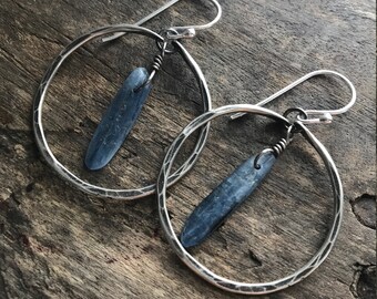 Small Kyanite Circles - Sterling