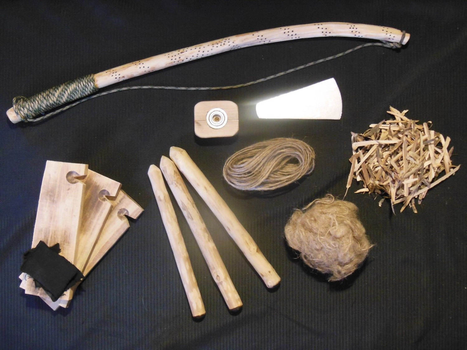 Deluxe Bow Drill Kit Fire Starting set with Zero Friction Ball