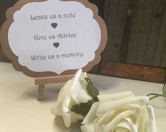 Mini easel message displays