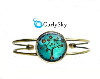 Teal Bracelet Greenish Blue Bracelet Green Teal Bangle Bracelet Teal Brown Bracelet Teal Brown Bangle Teal Tree Bracelet Greenish Bangle