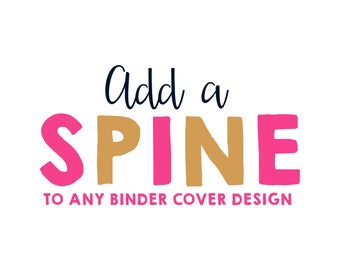 Binder Cover, Printable Binder Cover, Binder Cover Spine, Add-On