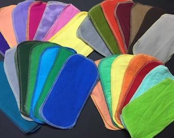 MamaBear Reusable Cloth Wipes (Unpaper) Set - Baker's Dozen - Solid Sets