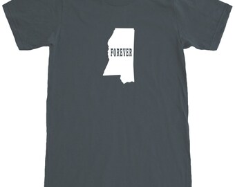 Mississippi Forever T-Shirt Men's Cotton T Shirt Short Sleeve Tee SEEMBO