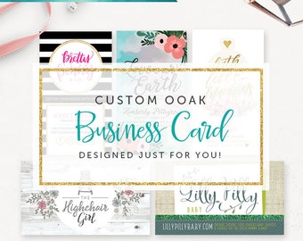 Custom Business Card Design Graphic Design / Calling Cards, Unique Business Cards / Photography Business Card / Small Business Branding