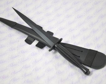 Genuine J Nowill & Sons Fairbairn-sykes Black Commando Knife Sheffield England M.O.D. Issue