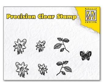Stamp clear leaf/Flower/Butterfly 5, 5 x 3, 5 cm_APST024