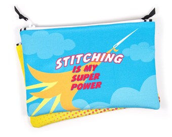 Notions Bag, Embroidery, Sewing, Stitcher, Super Hero