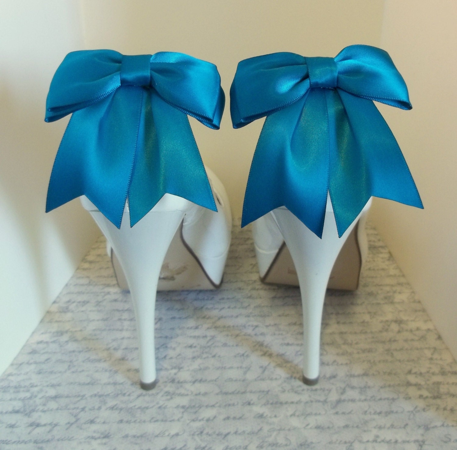 Shoe Clips Satin Bows MANY COLORS AVAILABLE womens shoe
