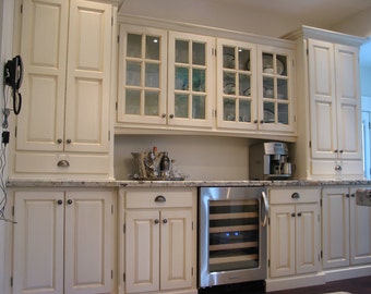 Custom Kitchen / Display Cabinets / Butler's Pantry / French Country Kitchen / Custom Interiors By Harvest Treasures / Farmhouse Kitchen