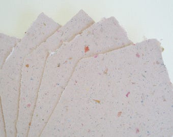 Pink letter Paper, Bougainvillea, 10 Sheets Hand made Recycled Paper, Pretty Paper, Writing Sheets, Handmade Letter Paper, Deckle Edge, Eco
