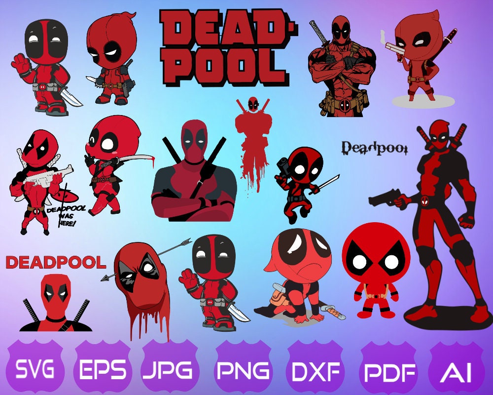 Download 30 Deadpool SVG Deadpool Marvel SVG Deadpool Silhouette