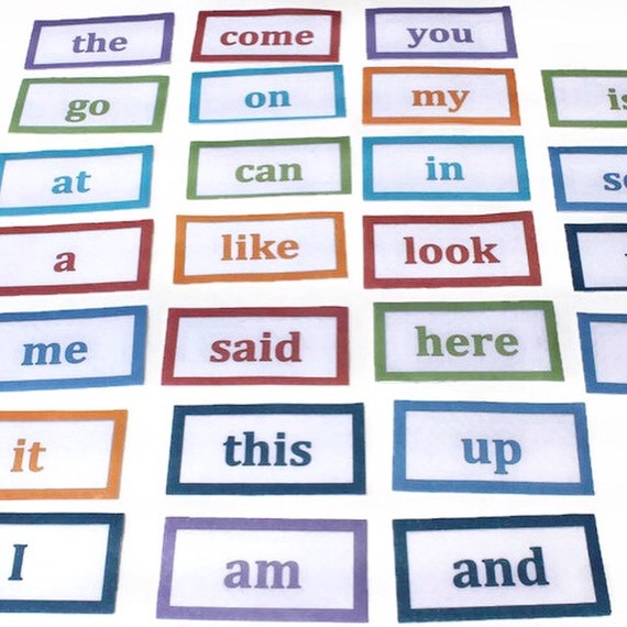 flash cards kindergarten sight words