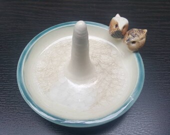 Ring bowl with birds- Ready to ship