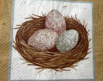 Nest and egg napkin