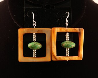 Turquoise & Shell Earrings