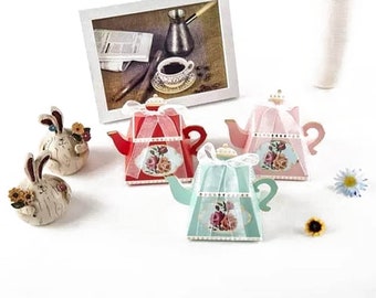 25 Teapot Favor Boxes | Birthday Bridal Shower Favors | Bulk Favors | Tea Theme | Tea Party Favors | Favor Boxes | Alice in Wonderland
