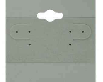 100 Gray Plain Hanging 2" x 2" Earring Card Jewelry Display