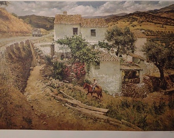 Clark Hulings "La Granja" Signed Limited Edition Archival Print