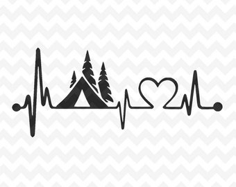 Free Free 114 Camping Heartbeat Svg SVG PNG EPS DXF File