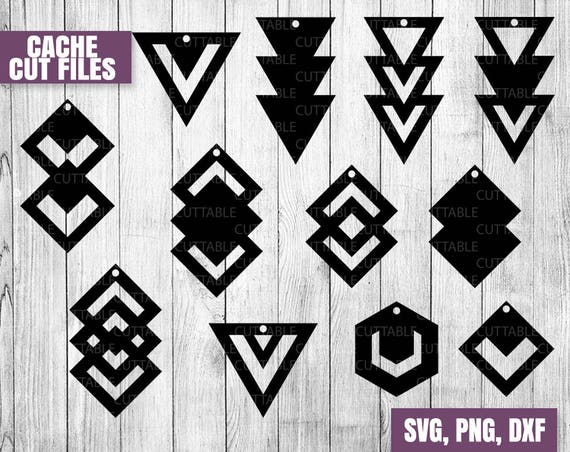 Download Geometric earring SVG cut files, Drop Earring cut files ...