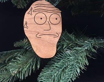 Custom Engraved Hardwood Cromulon Christmas Ornament Rick and Morty
