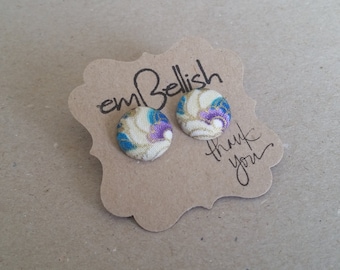 Fabric Button Studs *free shipping*