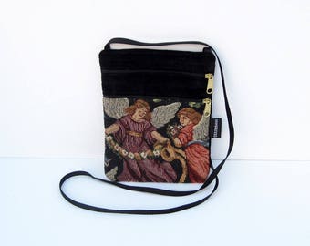 Angel 2 Tapestry Cross Body Flat Purse