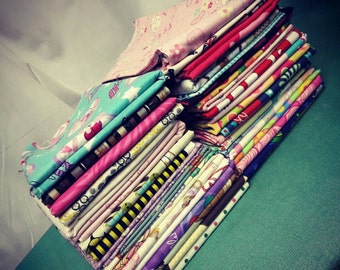 1-2 pound 3-6 yards scrap fat quarter fabric grab bag lucky pack