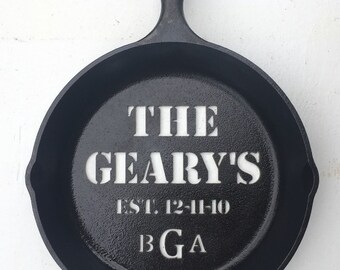 Custom iron skillet