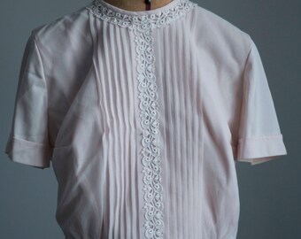 Vintage 50s Pink Babydoll Blouse