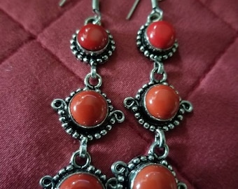 Red Coral Earrings !
