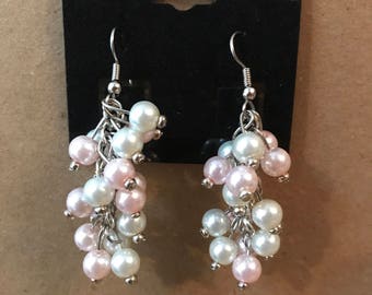 Pearl cluster earrings