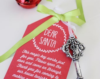 SANTAS KEY Printable Tags - Santas Magic Key, Reindeer Food, Santas Cookies - Print Your Own
