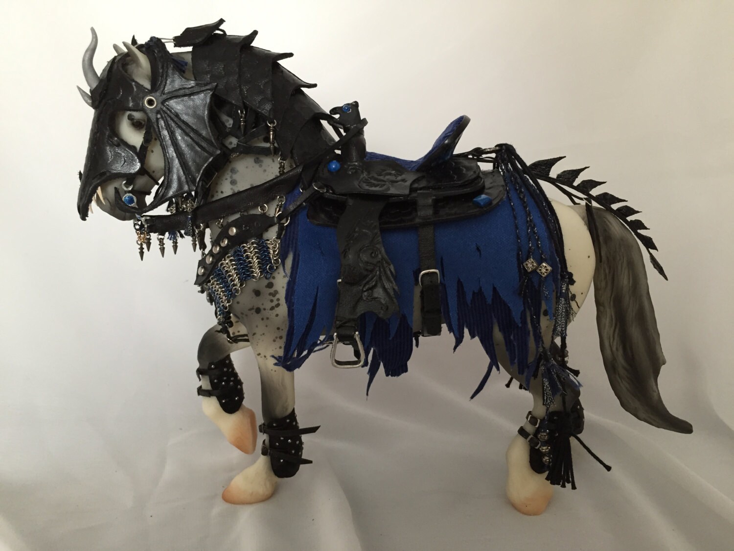 Model Horse Fantasy Dragon Armor Costume & Breyer SR Friesian