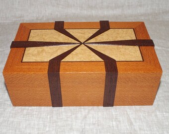 Handmade wooden box, jewelry box, watch box, valet box