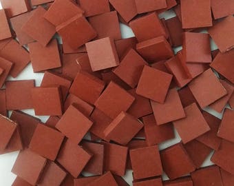 Ceramic mosaic tiles, 17x17 mm (11/16 inch), Matt Chocolate