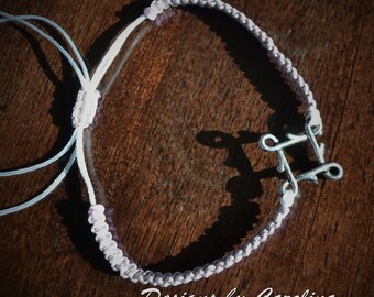 White macrame bracelet