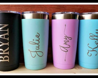 Travel Mug, Personalized Coffee Mug, Monogrammed, Custom Groomsmen Gift, Travel Coffee Mug, Insulated Travel Cup, Tumbler, Bridesmaid Gifts