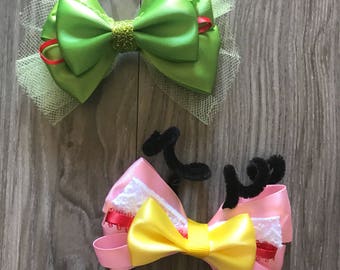 How the Grinch Stole Chrimstas & Cindy Lou Inspired Hair Bow