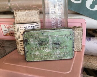 Just Admire It Don't Use It Antique Snake Bite Kit Witg Green First Aid Tin
