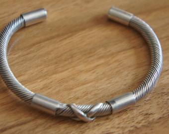 Vintage Sterling 925 Silver Mexican Cuff Bracelet - Heavy W-150