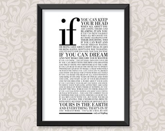If by Rudyard Kipling (print in 5 colourways and 2 sizes: A4 and A3)