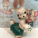 VERY RARE Vintage Sweet Retro Bunny Rabbit Collectible Figurine or Cake Topper