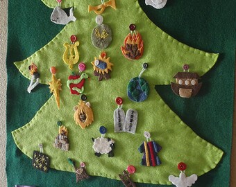 Pattern and Tutorial - DIY - Jesse Tree with Ornaments