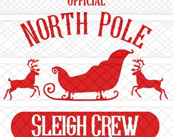 Sleigh Crew SVG|PNG|STUDIO3 Cut Files for Silhouette Cameo/Portrait & Cricut Explore/Maker DIY Craft Cutters