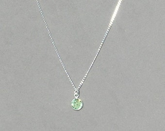 August Birthstone- Peridot Drop Necklace