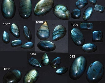 Natural Blue & Green Fire Labradorite Cabochon Gemstone Wholesale Lot Mix Shape Loose Gemstone For Jewelry Making