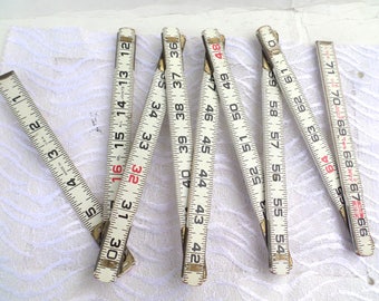 Vintage Lufkin Wooden Folding Ruler Six Feet Long Folding Ruler